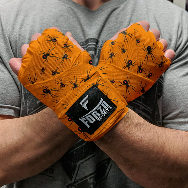 Forza Sports 180" Mexican Style Boxing and MMA Handwraps Spider Orange 